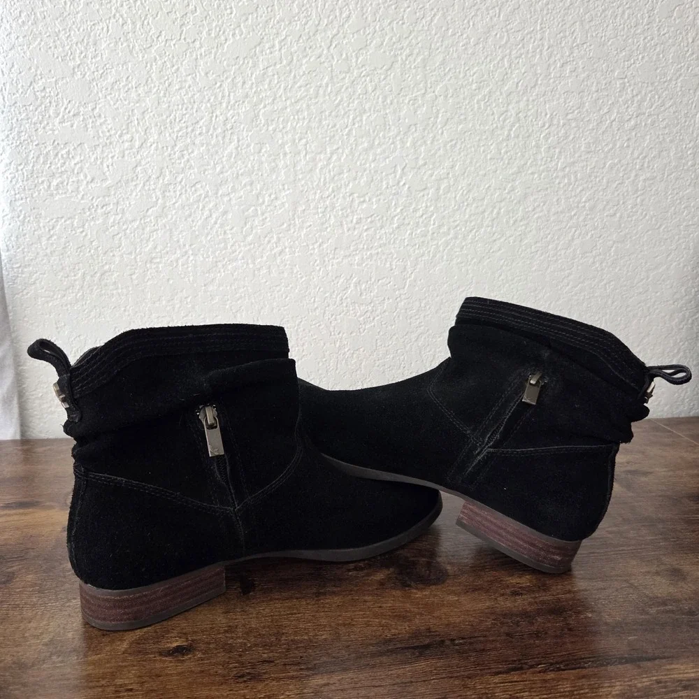 Koolaburra by UGG Shazi Ankle Boots Womens 9 Black Suede Slouchy Zip Booties